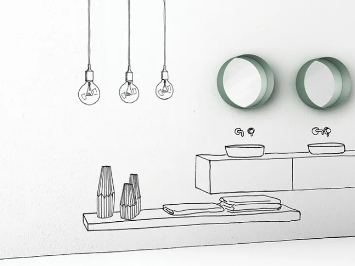 Specchi circolari da parete Dot di Minotti Italia