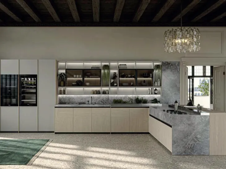 Cucina Design con penisola Loggia In 02 di Zampieri Cucine