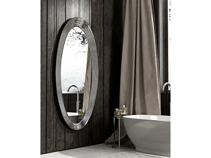 Specchio Queen con cornice in cristallo di Riflessi