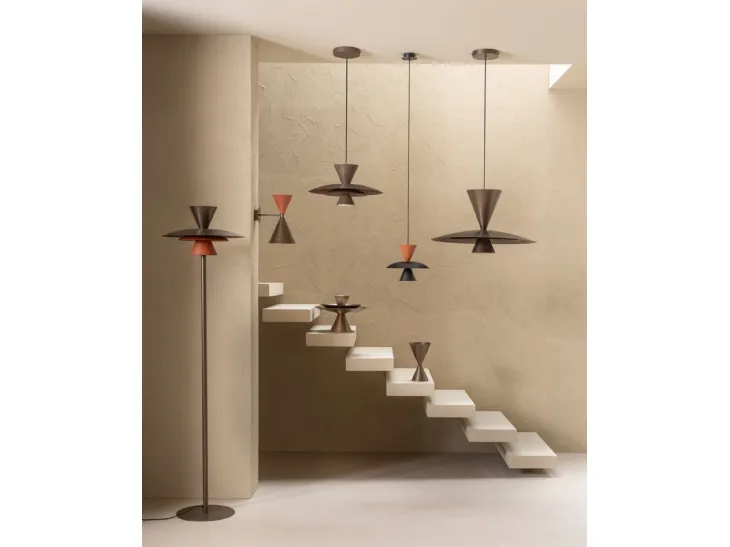 Lampada in metallo verniciato Chiara di Riflessi