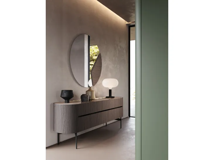 Comò Ottanta in Quercia Carbone di Voltan