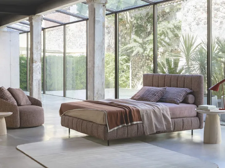 Letto matrimoniale System Quilted di Flexteam