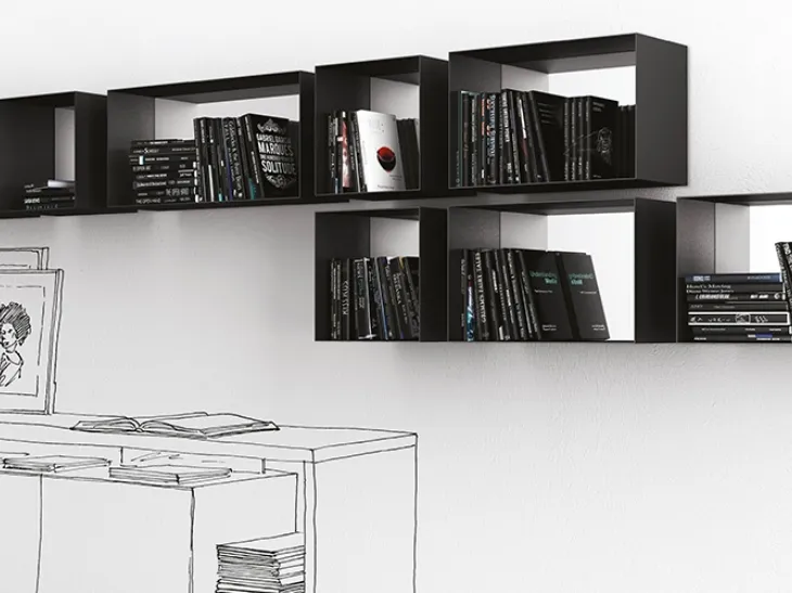 Libreria componibile sospesa Barra - Tasto di Minotti Italia