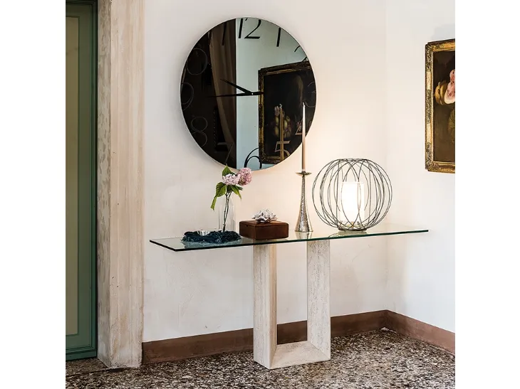 Consolle Diapason con top in cristallo di Cattelan Italia