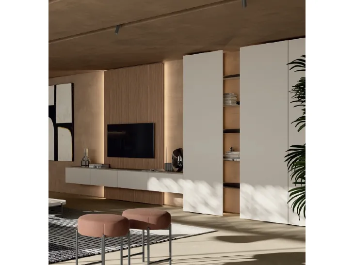 Parete Attrezzata DA45 Grigio Seta di Dall'Agnese