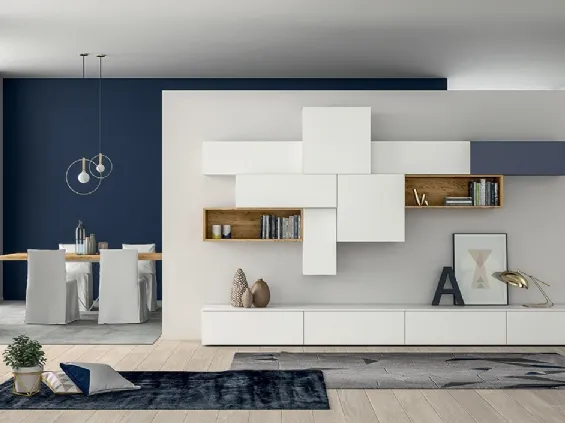 Slim Comp 88 Bianco e Blu Piombo