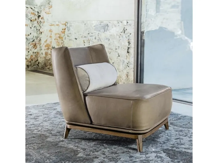 Poltroncina Opera in pelle di Vibieffe