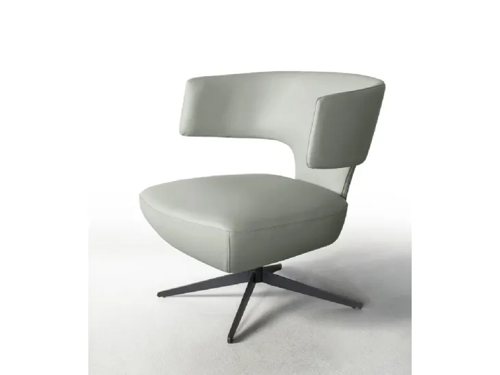 Poltroncina in pelle di design Astro di Gurian