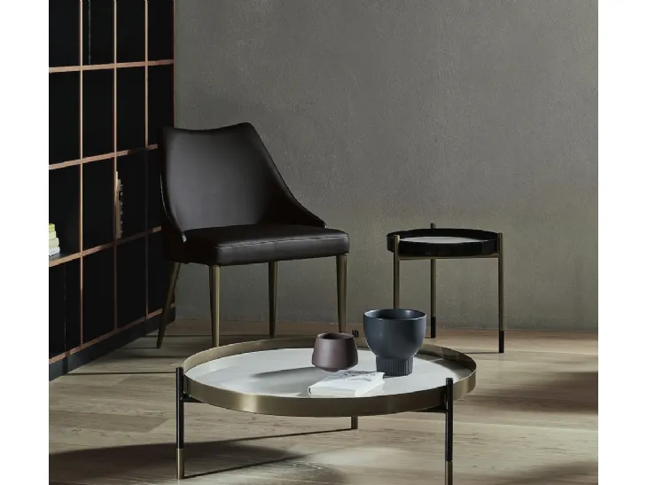 Poltroncina in pelle Clara di Bontempi