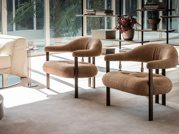 Poltrona in tessuto Greta Lounge di Cattelan Italia