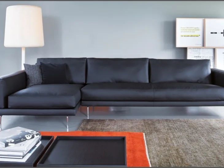 Divano di design in pelle Link di Vibieffe