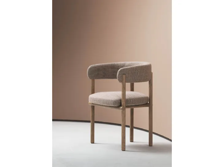 Sedia Stiks in tessuto e legno di Alf Da Frè