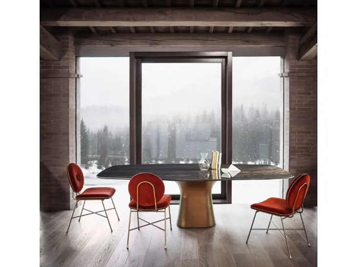 Tavolo in SuperMarmo Podium di Bontempi