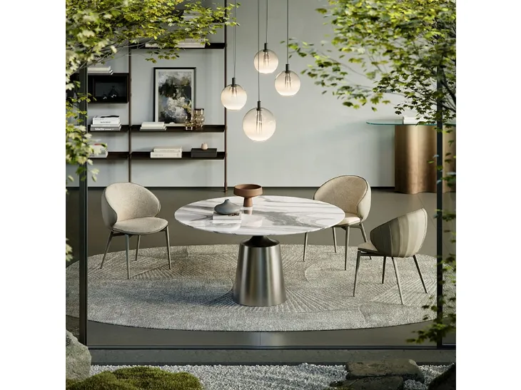 Tavolo rotondo Yoda Marble di Cattelan Italia