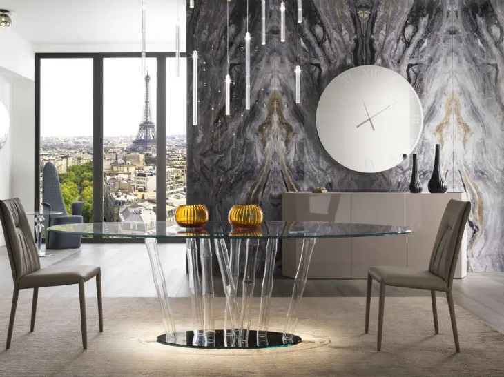 Tavolo in vetro design Bamboo di Reflex