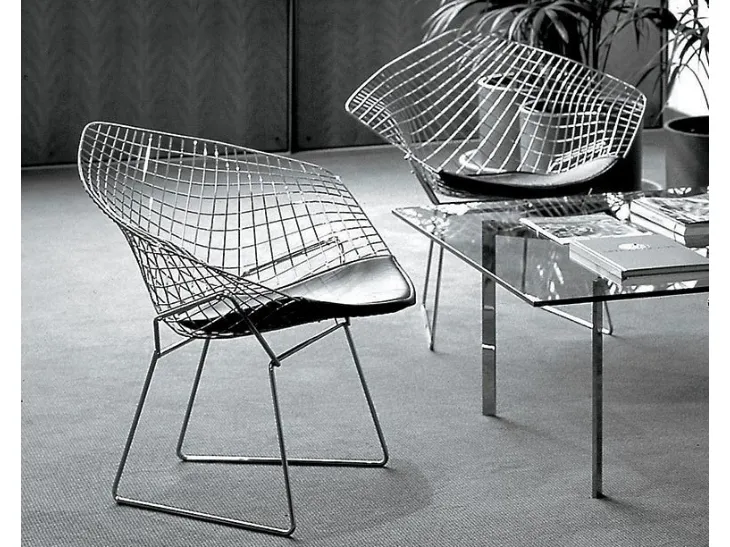 Sedia di design in metallo Bertoia di Alivar
