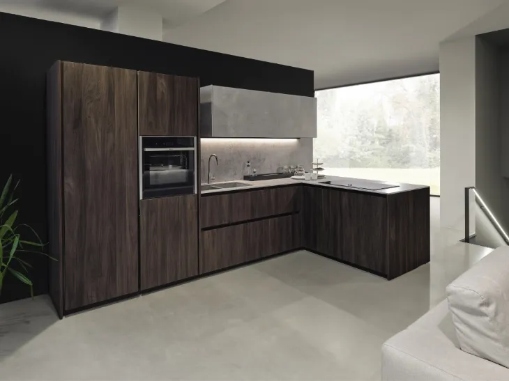 Cucina Design con penisola Arka 01 di Maistri