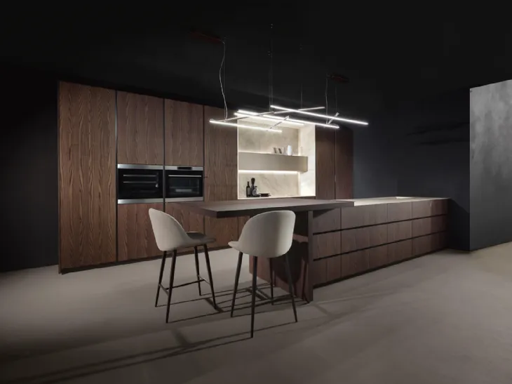 Cucina Design con penisola Giza + Altea di Maistri