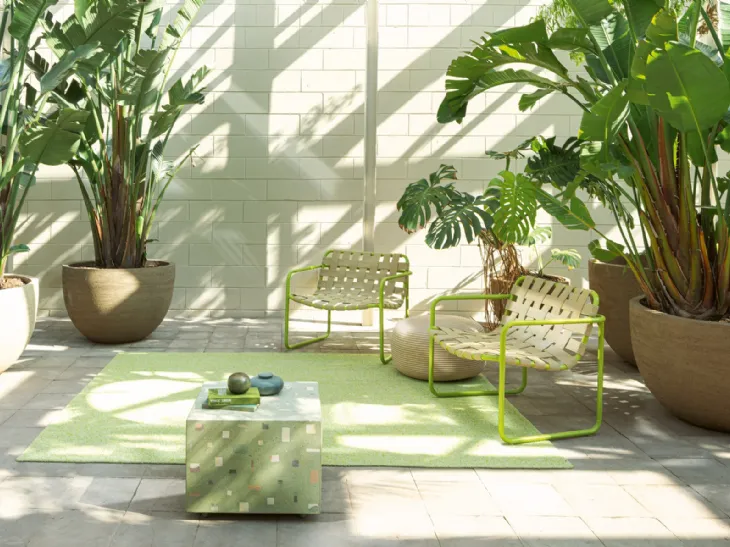 Tavolino Marna in ceramica e vetro di Paola Lenti