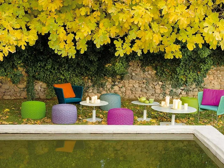 Pouf da giardino Nido di Paola Lenti