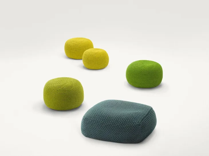 Pouf da giardino Picot di Paola Lenti