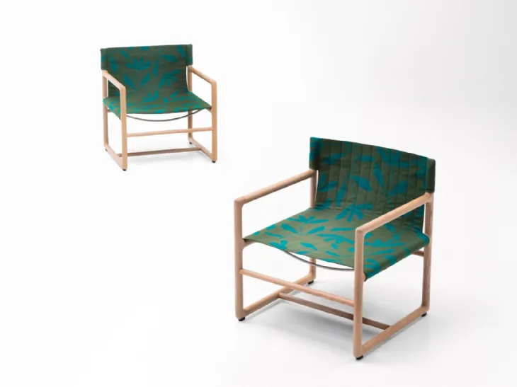 Sedia Salina in tessuto e legno di Paola Lenti