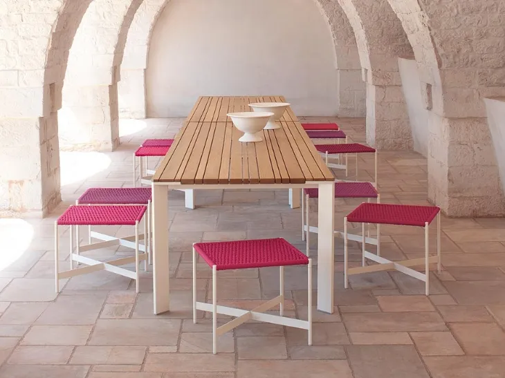 Tavolo da giardino Sunset in legno di Sassofrasso di Paola Lenti