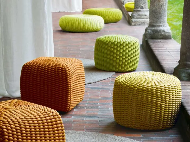 Pouf da giardino Tide di Paola Lenti